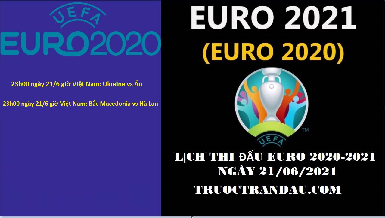 Lịch thi đấu Euro 2020 – 2021 hôm nay 21/6 giờ Việt Nam