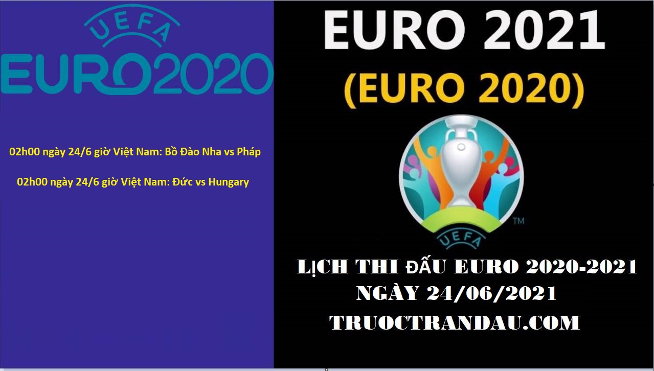 Lịch thi đấu Euro 2020 – 2021 hôm nay 24/6 giờ Việt Nam
