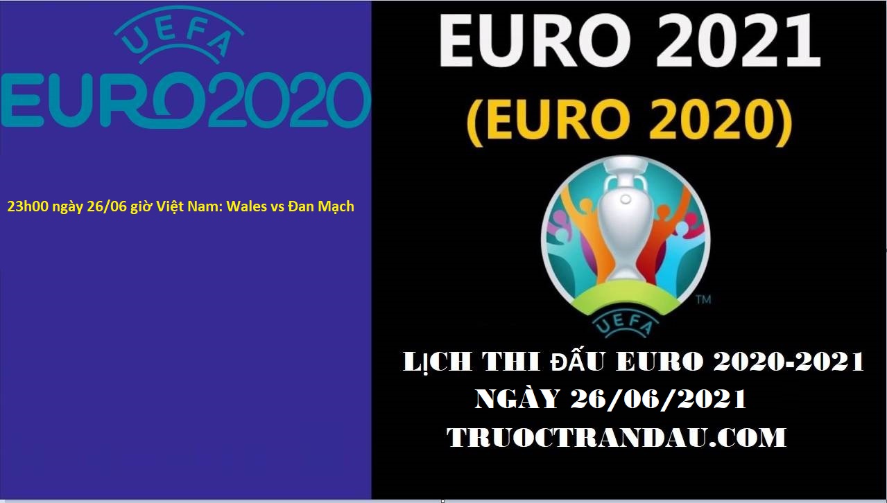 Lịch thi đấu Euro 2020 – 2021 hôm nay 26/6 giờ Việt Nam