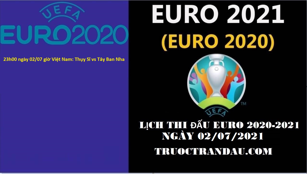 Lịch thi đấu Euro 2020 – 2021 hôm nay 02/07 giờ Việt Nam